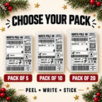 North Pole Christmas Delivery Sticky Labels – Personalised Santa Mail Gift Stickers