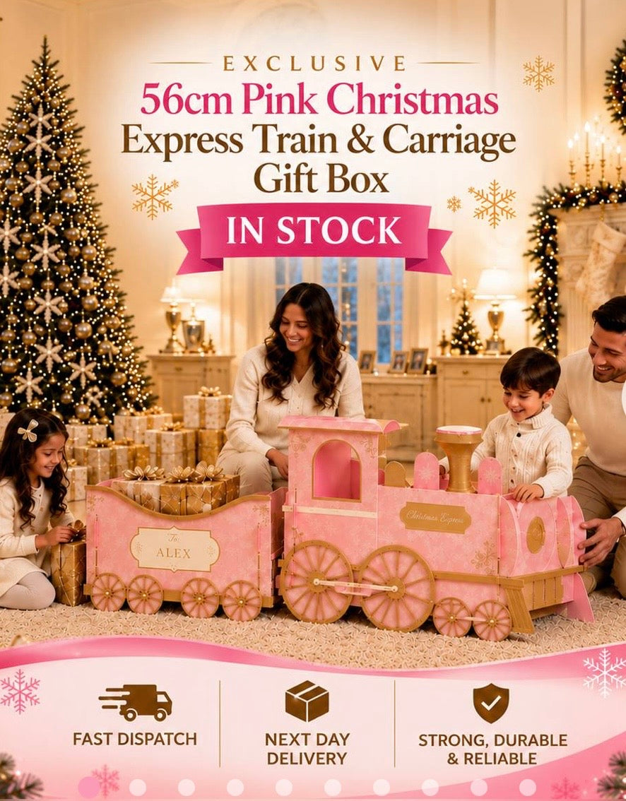 Pink Christmas Express Train & Carriage Gift Box