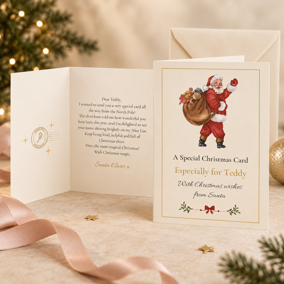 Personalised Christmas Card From Santa – Special North Pole Card for Children