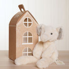 Ellie The Plush Long Leg Cream Elephant 35 cm