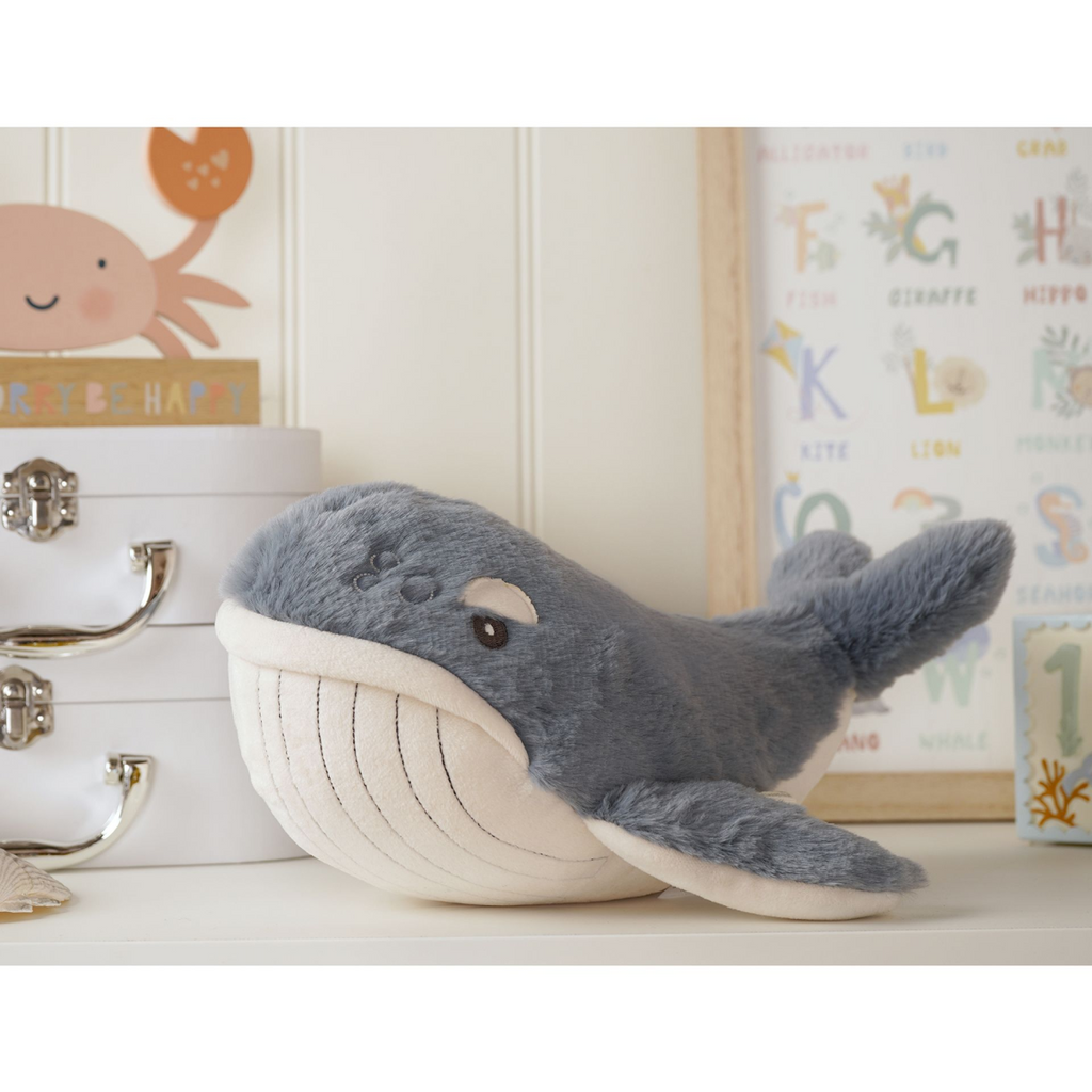 Wilfred The Plush Dark Blue Whale 28 cm