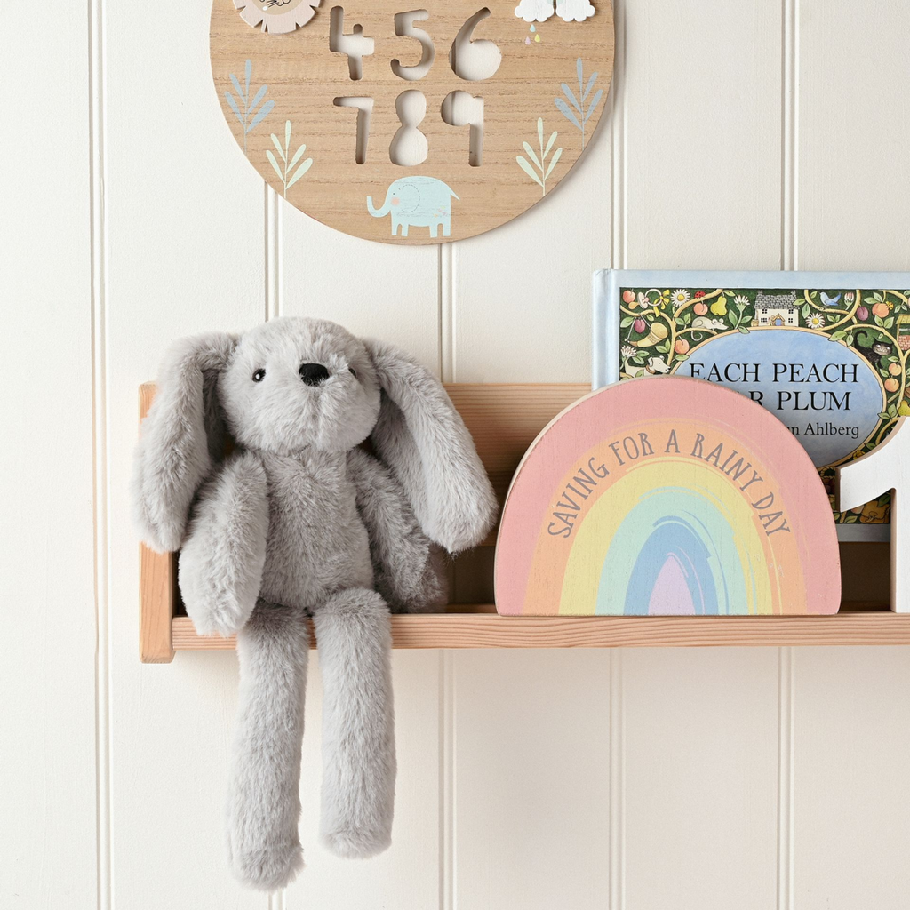 Theo The Plush Long  Leg Grey Bunny  35 cm