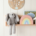 Theo The Plush Long  Leg Grey Bunny  35 cm